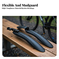 Plastic Mountain Bike Mudguard Sleek Shape Mountain Bike Mudguard Set Mountain Bike Mudguards Aerodynamic Design