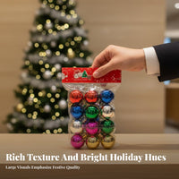 12 Pieces Miniature Bauble Set bright hues Holiday Decoration for Hotel Lobby
