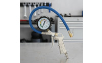 Tire Inflator Flexible Tire Inflator with Gauge Accurate Air Compressing Attachment for Vehicle Owners, Garage, Workshop