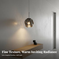 Modern Design Ice Cube Hanging Light Adjustable Height Irregular Glass Hanging Light Flicker-without Flicker St Unique Shape Chandelier 3 Color Temperatures for Homeowners, Restaurant Owners, Interior Designers, Dining Room, Bedroom, Hallway