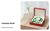 Faux Pearl and Jade Set Gift Box Included Faux Pearl Jewelry Set Classic for Parents, Grandmothers, Family Appreciation Day, Formal Events
