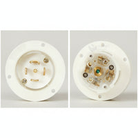 Flanged NEMA L22-30FI Plug Twist Lock Inlet with Flange Industrial Grade 30 Amp for Electricians, Contractors, Generators, Distribution Boxes, Stage Equipment