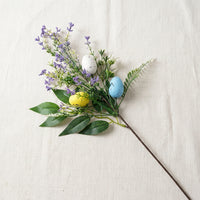 Easter Egg Branch Bright Colors Easter Floral Pick Colorful Speckled Egg Branch for Decorators, Party Hosts, Wreath Making, Living Room, Dining Table