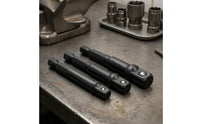3 Pieces Oxidized Finish 1/2 Socket Adapter Cr-V Steel 3/8 Socket Adapter Heat-Treated Power Tool Accessory Forged for Electric Power Tools, Screwdrivers
