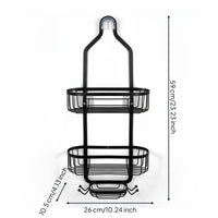 Over the Shower Fixture Organizer With Hooks over the Shower Fixture Rack Rust Resistant Metal Washroom Shelf for Renters, Students, Apartment