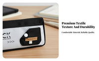 Double Layer Pencil Case Portable Multi-Compartment Pen Bag Zippered Pen Pouch with Handle for Students