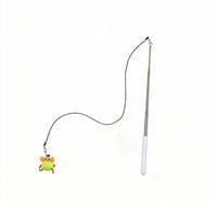 Cat Teaser Rod with Crustacean Lure Interactive Retractable Feline Teaser Rod Toy Detachable for Cats