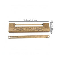 Engraved Scrollwork Brass Sliding Lock Traditional Pattern Antique Bronze Lock Looped Key Gate Sliding Bolt