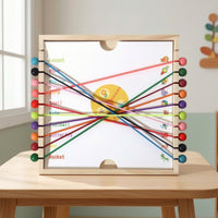 Untying Board with Cords Educational Wooden Puzzle Board Toy Long-Lasting Sturdy for Preschoolers, Homeschool, Classroom