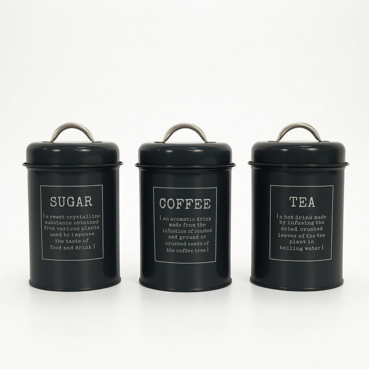 3 Pieces Airtight Kitchen Canister Set Rust-Proof Storage Canister Set Easy-to-Clean Kitchen Canisters with Handles for Home Organizers