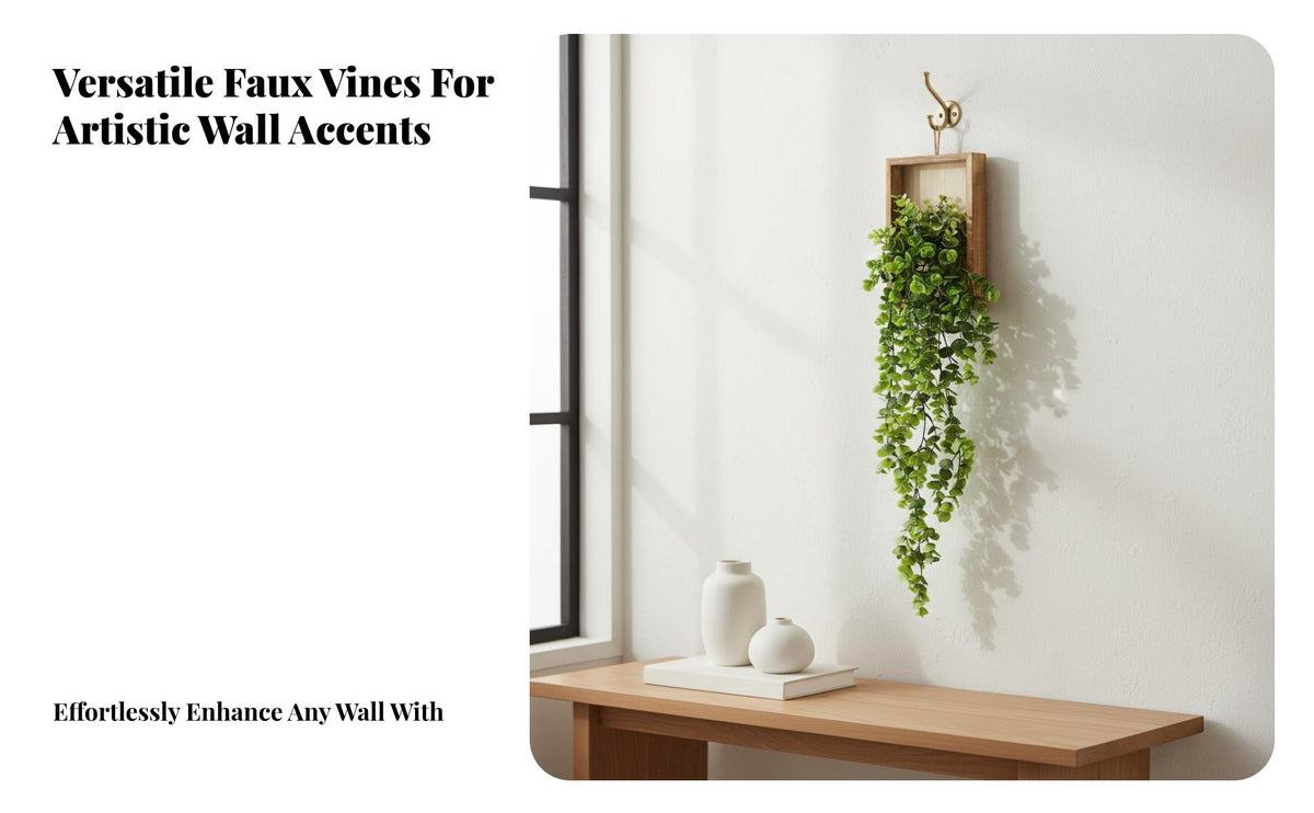 Artificial Flower Vine Low Maintenance Cascading Flower Wall Decor Everlasting Artificial Hanging Plant for Homeowners, Adults, Indoor, Bedroom