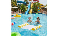 Foldable Design Inflatable Pool Lounger Long-Lasting PVC Material Inflatable Water Pool Lounger Portable for Adults, Lake, Beach