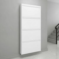 Shoe Storage Cabinet with Flip Drawers Wall-Mounted Shoe Organizer with Flip Drawers Metal Furniture for Families, Entryway, Hallway, Corridor