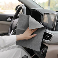 Thickened Magic Cleaning Cloth Reinforced Microfibre Cloth, White Reusable Cleaning Cloths for Glass and Car, High Absorption and No Lint
