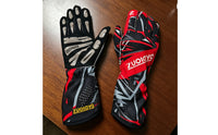 Full Finger Karting Gloves Extended Cuffs Karting Gloves Outer Seam Silicone Grip