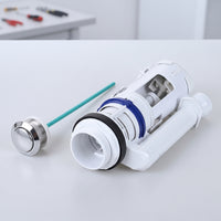Toilet Flush Mechanism with Push Button Replacement Toilet Tank Flush Mechanism All-Purpose Plumbing Component for Homeowners, Plumbers