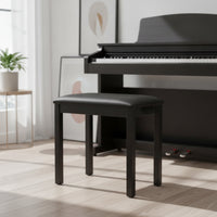 Upholstered Piano Bench Cushioned Keyboard Bench Sturdy Piano Stool Compact for Pianists