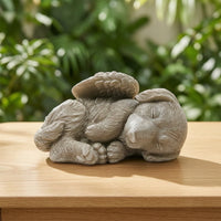 Angel Dog Statue Peaceful Angel Dog Figurine Garden Decoration Long-Lasting Feathered for Pet Owners, Patio, Flower Bed