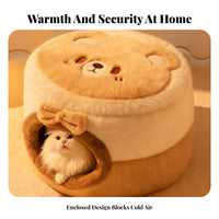 Thick Cushion Warm Cat Sleeping Bag Versatile Purpose Cat Cave Bed Breathable for Small Dog Owners, Indoors, Bedroom, Living Room