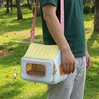 Parrot Travel Bag for Cockatiel and Parakeet, Bird Outing Bag with Standing Perch, Removable Tray, Shoulder Strap, Outdoor Small Bird Carrier