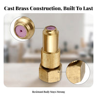 Threaded Adjustable Spray Nozzle Knurled Grip Brass Spray Nozzle Hexagonal Base Sprayer Part