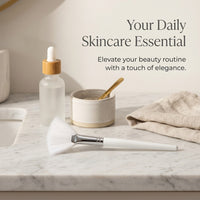 Face Brush with Long Handle, Soft Facial for Skincare Routine, Washable Shaped Cosmetic for DIY Treatment