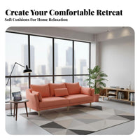 Removable and cleanable cover threeSeater textile Settee Nordic Nordic designSeater Upholstered Couch Minimalist Design Sofa Space-Saving for Apartment Dwellers, property owners, Young Adults, Small areas, Bedroom, Lounge Area