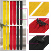 12 Pieces Matte Hair Extensions with Clips Straight Clip-in Hair Extension Silky Clip-in Hairpieces High-Temperature for Cosplayers, Cosplay, Parties, Concerts