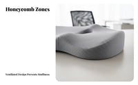 Breathable Honeycomb Gel Cushion High Resilience Gel Seat Cushion Ergonomic Design for Office Workers, Students, Travel, Gaming, Stadium