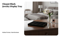 Jewelry Display Tray Soft Lining PU Leather Jewelry Holder Space Saving Great Gift for Women, Broadcast Stream Broadcast