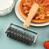 Pastry Lattice Cutter Stainless Steel Pastry Lattice Roller Smooth Rolling Pie Crust Cutter for Home Cooks, Bakery, Pizzeria