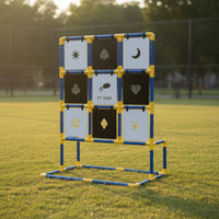 Team Building Nine-Grid Target Game Interactive Flying Disc Target Game Number Learning for Children, Kids, Outdoor, Party