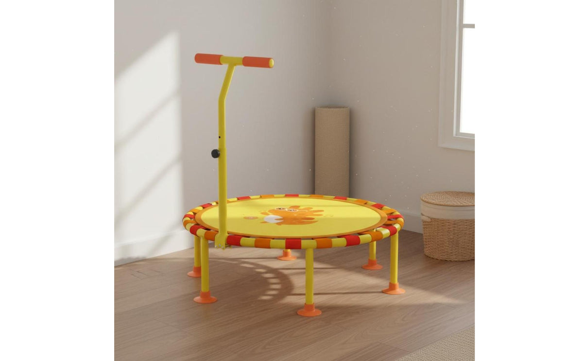 Easy Assembly Kids Trampoline Indoor Outdoor Use Safety Enclosure Trampoline Foldable Jumping Frame Quiet Rebound for Toddlers, Babies, Home