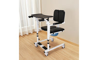 Bedside Transfer Chair Mobile Transfer Chair with Tray Padded Medical Equipment for Caregivers, Elderly, Nursing Homes