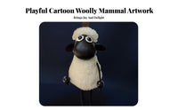 Sheep Keychain Real Wool Soft Lamb Bag Pendant Great Gift Idea Cuddly Animal Keychain for Students, Adults, Handbag Decoration, Backpack, Daily Use