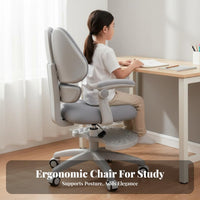 Support Ergonomic Kids Chair Multifunctional Kids Ergonomic Chair Easy Assembly Flip-up Armrests for Students, Boys, Girls, School, Bedroom, Home