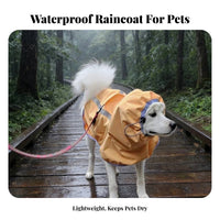 All-Season Dog Raincoat Harness & Collar Hole Reflective Dog Rain Jacket Easy to Wear for Corgi Owners, Dogs, Rainy Days, Night Walks, Park