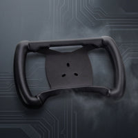 Rectangular Kart Steering Wheel Textured-Grip Steering Wheel with Mounting Plate Black Hardware Replacement for Racers