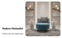 Padded Cushions Upholstered Guest Armchair Long-Lasting Construction Upholstered Barrel Chair and Table Set Modern Design Commercial Furniture Easy to Clean for Interior Designers, Business Owners, Hotel Lobby, Beauty Salon, Waiting Room, Retail Shop