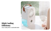 Portable Air Chiller Fan Quiet Desktop Air Chiller Cools and Humidifies Desktop Water Cooling Fan for Bedroom, Office, Dorm Room