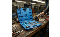 Air Pressure Assisted Brake Caliper Piston Reset Tool Kit Universal Pneumatic Brake Caliper Tool Kit Heavy Duty Professional for Mechanics, DIYers, Auto Repair Shop, Garage