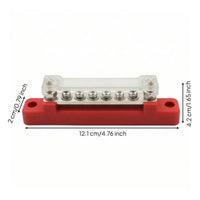 Power Distribution Block with Cover Screw-Fastened Power Distribution Block Marine Bus Bar High Conductivity Corrosion Resistant