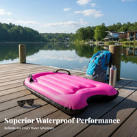Inflatable Water Board with Handles Large Buoyancy Inflatable Ride Board Handled Paddle Board Waterproof Material
