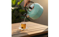 Stainless Steel Water Kettle Flat Bottom Whistling Tea Kettle Beverage Appliance Large Capacity Kitchenware Clear Whistle