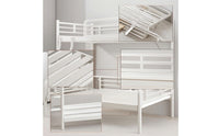 Space-Saving Metal Bunk Bed Heavy Duty Bunk Bed Sturdy Furniture Long-Lasting for Bedroom