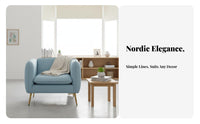 Removable and launderable slipcovers 3-Seater Couch Nordic design Upholstered 3-Person Settee Easy to Clean Sofa Minimalist Design for Apartment Dwellers, Small Families, Homeowners, Living Room, Lounge Area, Bedroom, Office