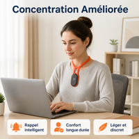 Intelligent Electric Posture Corrector, Vibration Back Straightener for Kids, USB-C Rechargeable Aluminum Alloy Necklace