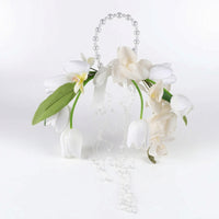 Bridal Floral Accessory with Pearls Pearl Bouquet Formal for Weddings