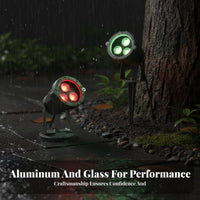Waterproof Outdoor Tree Uplight Multi-Color RGB LED Landscape Illuminator Weather Resistant for Yard, Patio, Pathway
