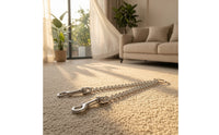 Chain Leash Bite-resistantProof Chain Leash with Snap Hooks Snap Hook Sturdy Clip Polished for Two Dogs